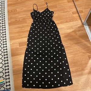 Black and White polka dot spaghetti strap dress